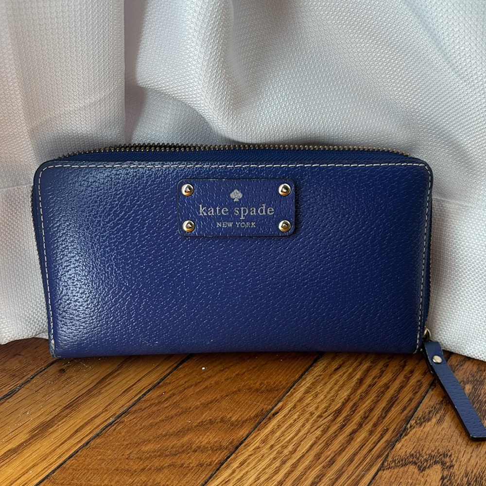 Purple Kate Spade Large Zipper Wallet